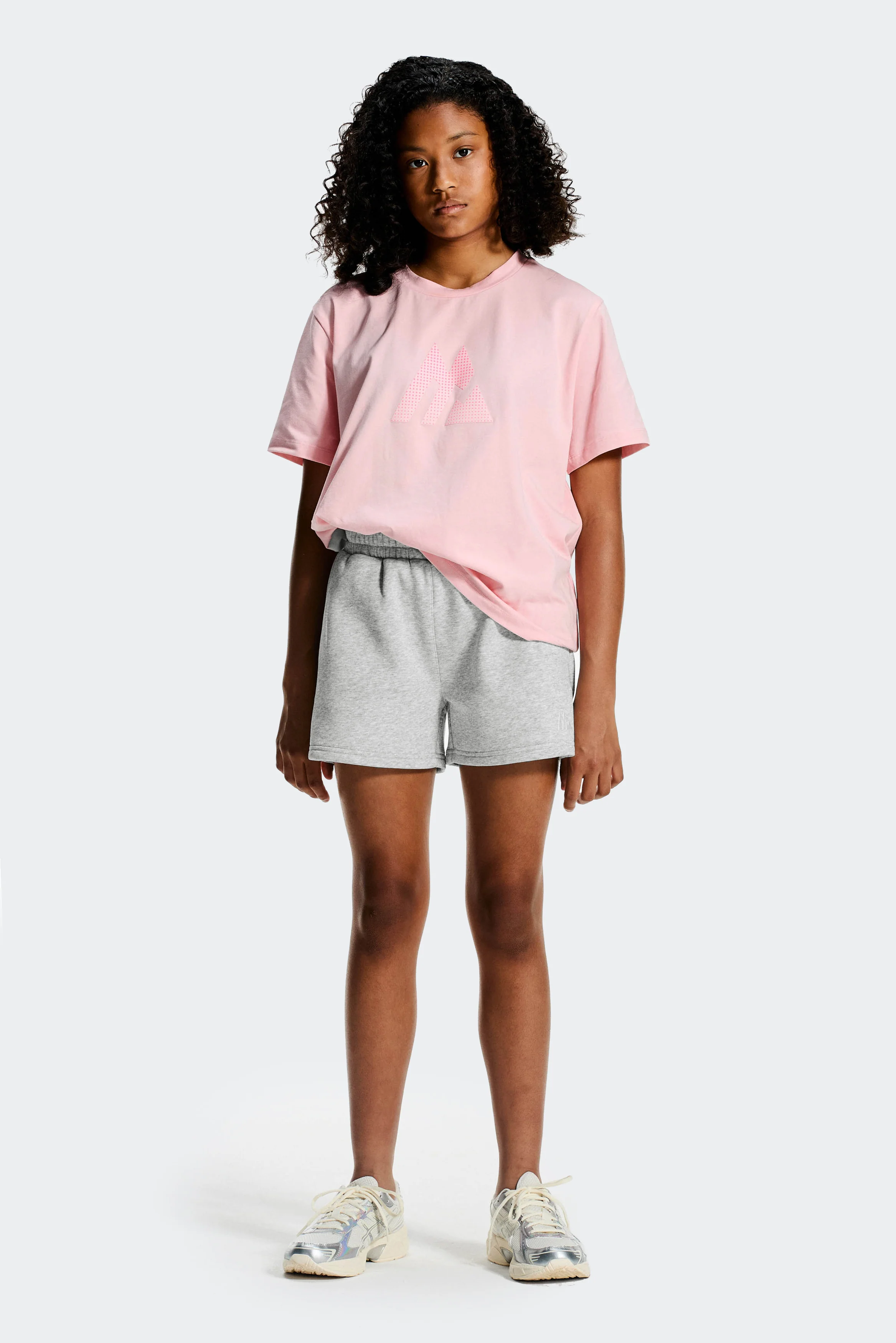 Girls Essence Fleece Short - Grey Marl - Image 3
