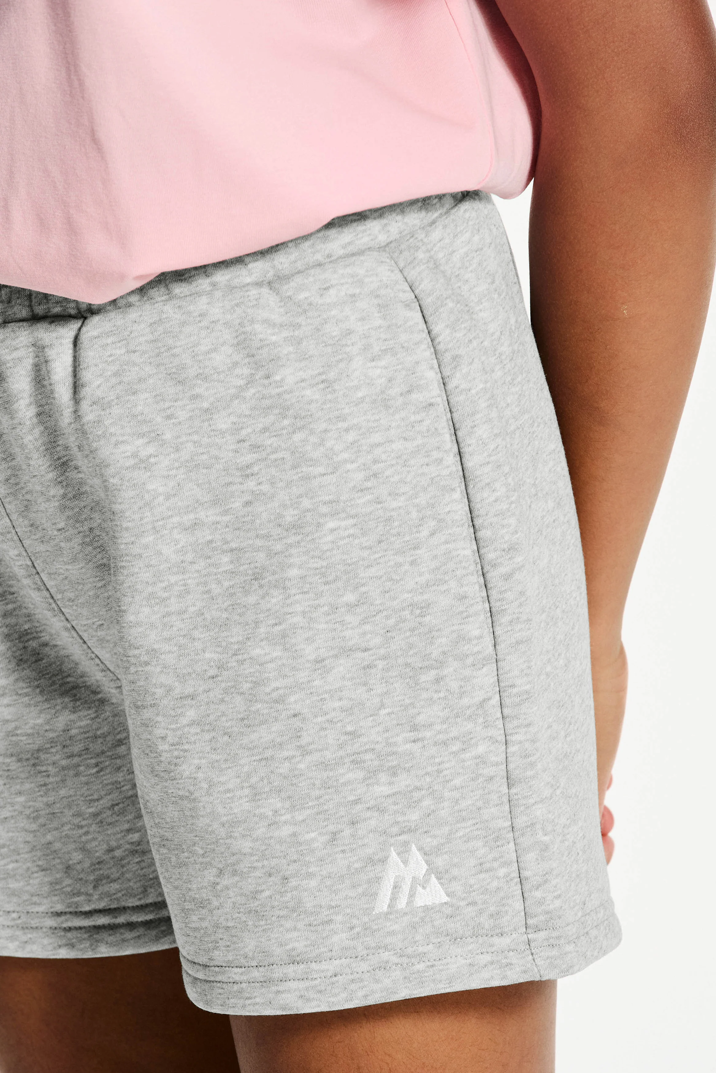 Girls Essence Fleece Short - Grey Marl - Image 5