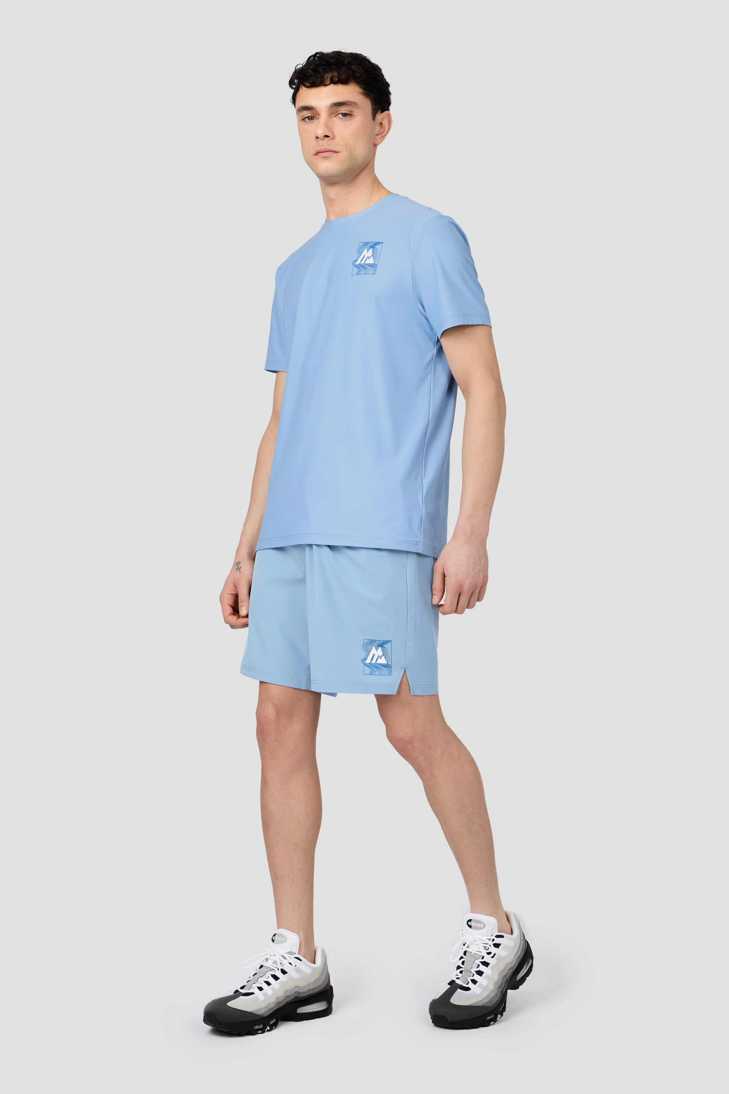 Frequency T-Shirt - Cloudy Blue/Charcoal Blue - Image 5