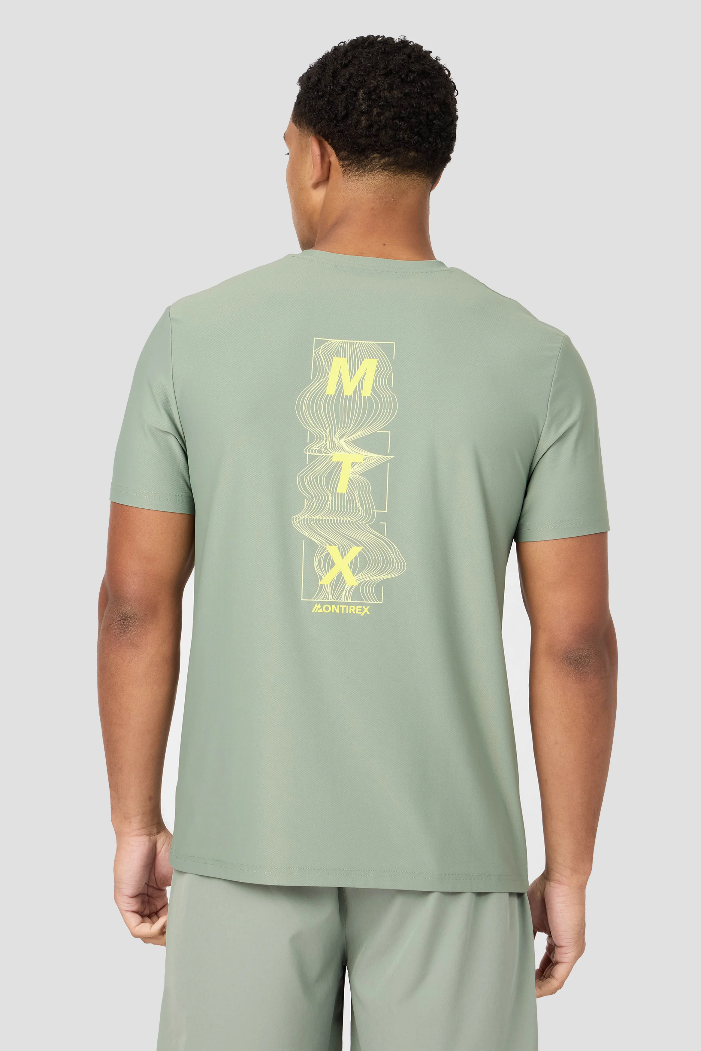 Frequency T-Shirt - Green Slate/Citrus - Image 2