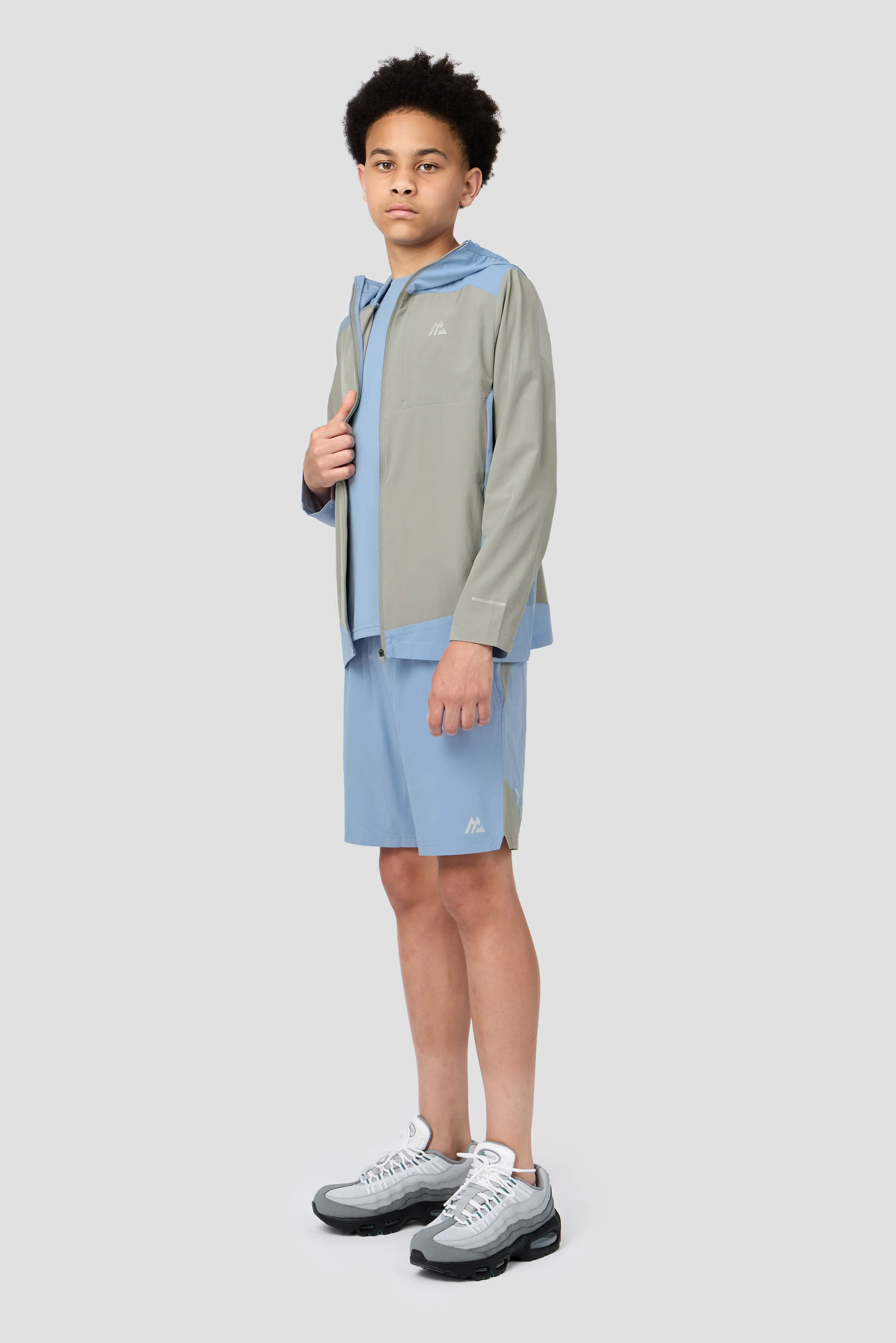 Boys Gamma Jacket - Platinum Grey/Cloudy Blue - Image 5
