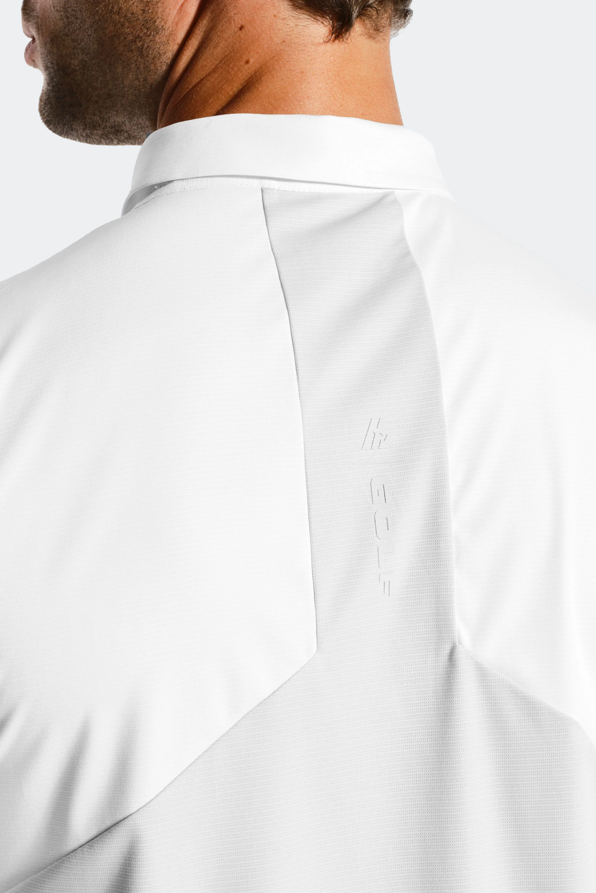 Golf Polo - White/Light Smoke Grey - Image 4