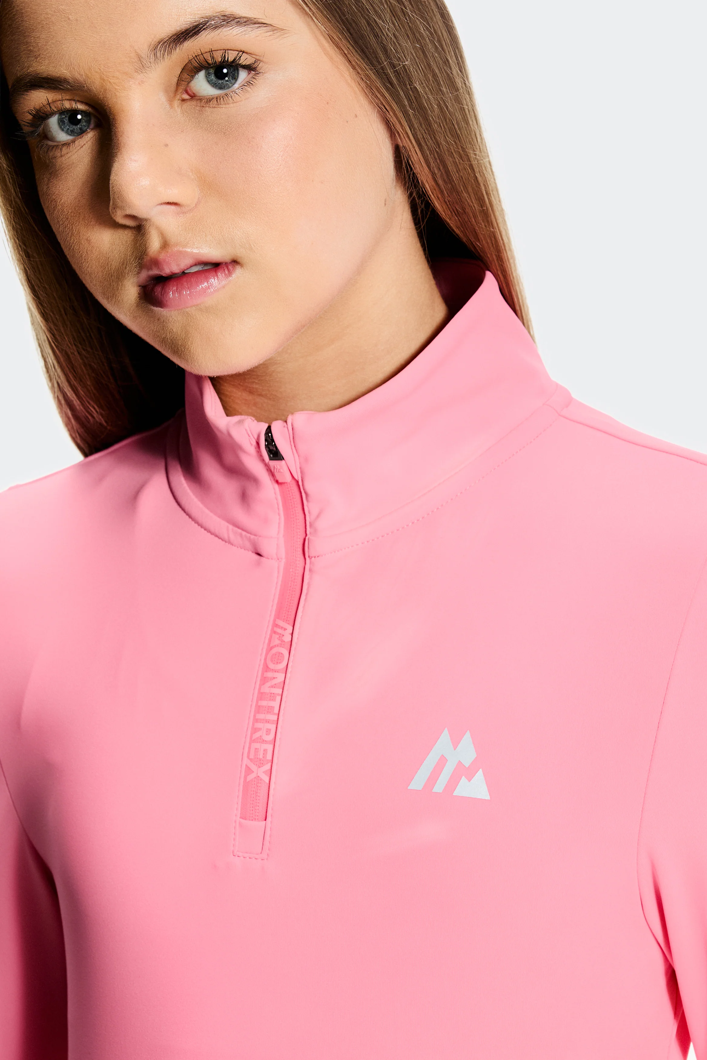 Girls Icon 1/4 Zip - Sweet Pink - Image 3