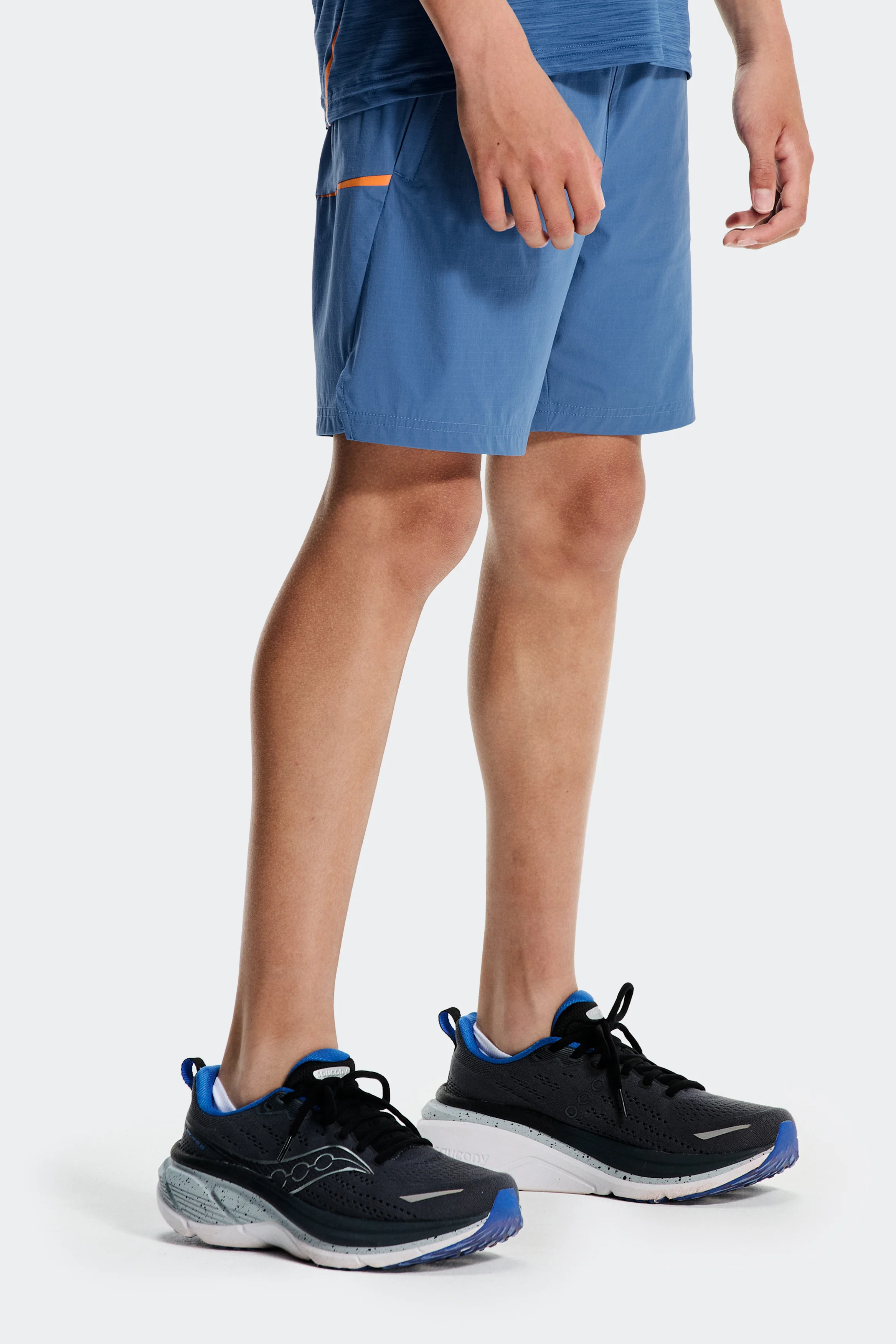 Boys Ignite Short - Charcoal Blue/Tangerine Glow - Image 2
