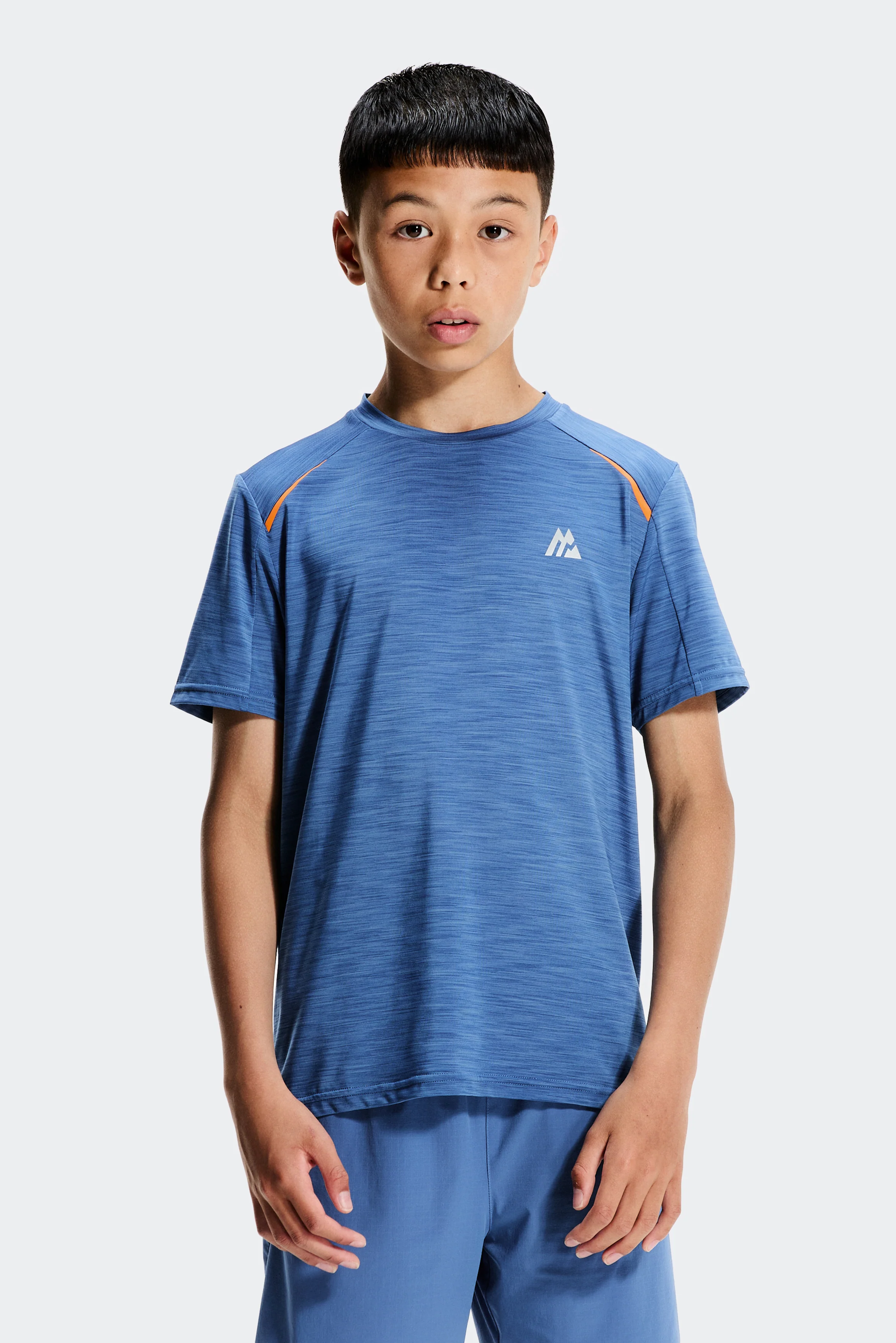 Boys Ignite T-Shirt - Charcoal Blue/Tangerine Glow
