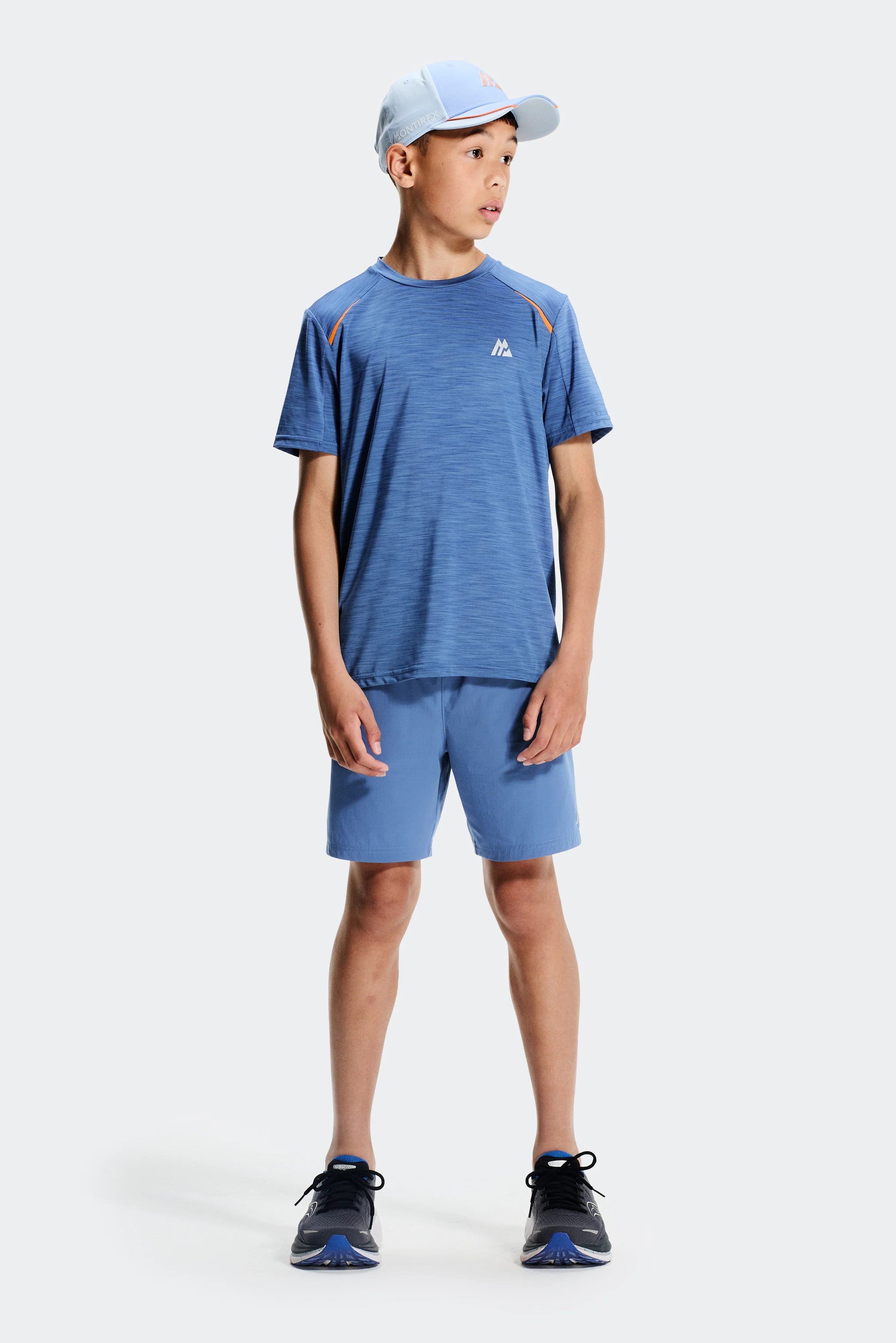 Boys Ignite T-Shirt - Charcoal Blue/Tangerine Glow - Image 4