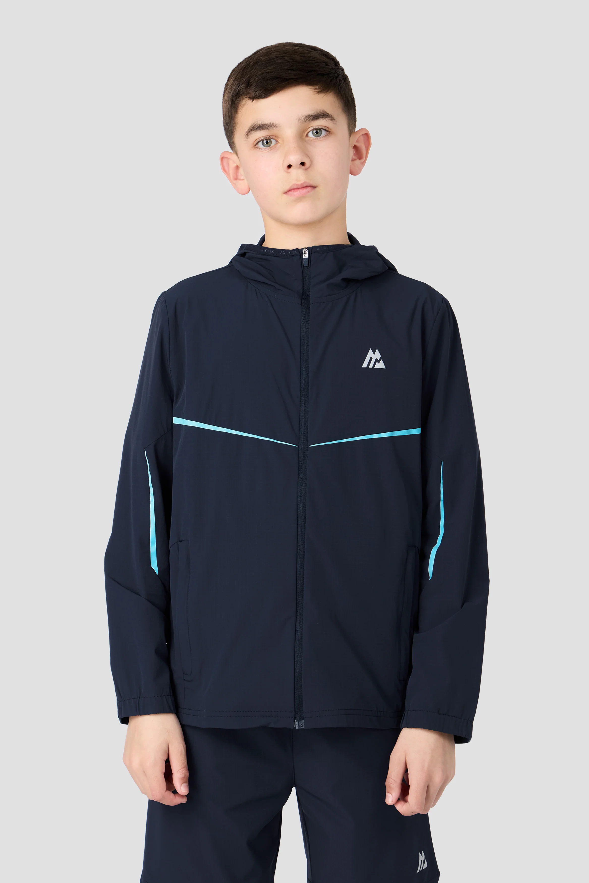 Boys Ignite Windbreaker - Midnight Blue/Neon Sky