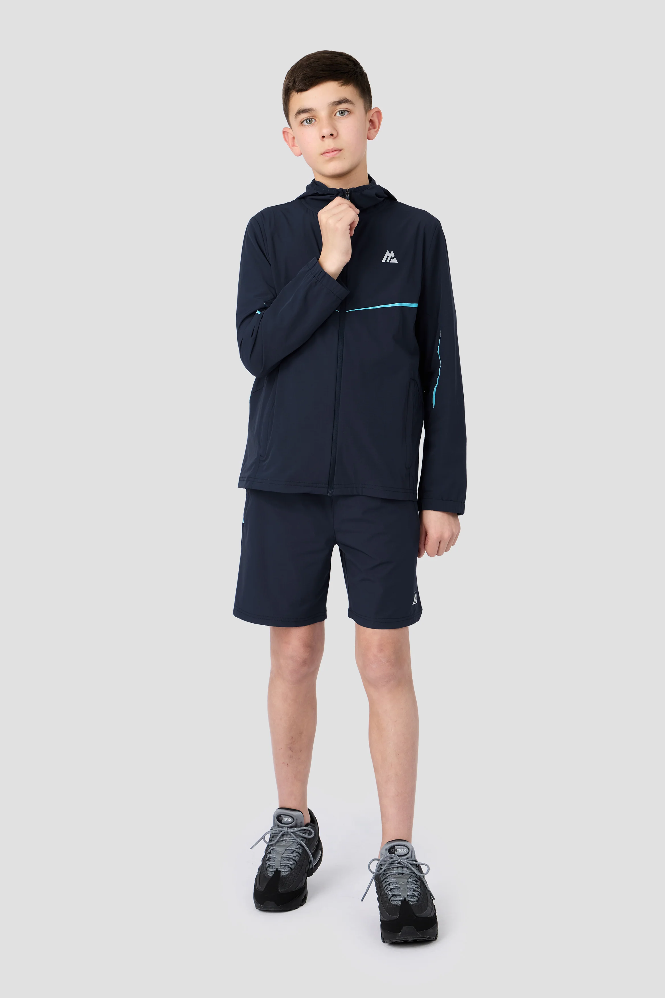 Boys Ignite Windbreaker - Midnight Blue/Neon Sky - Image 7