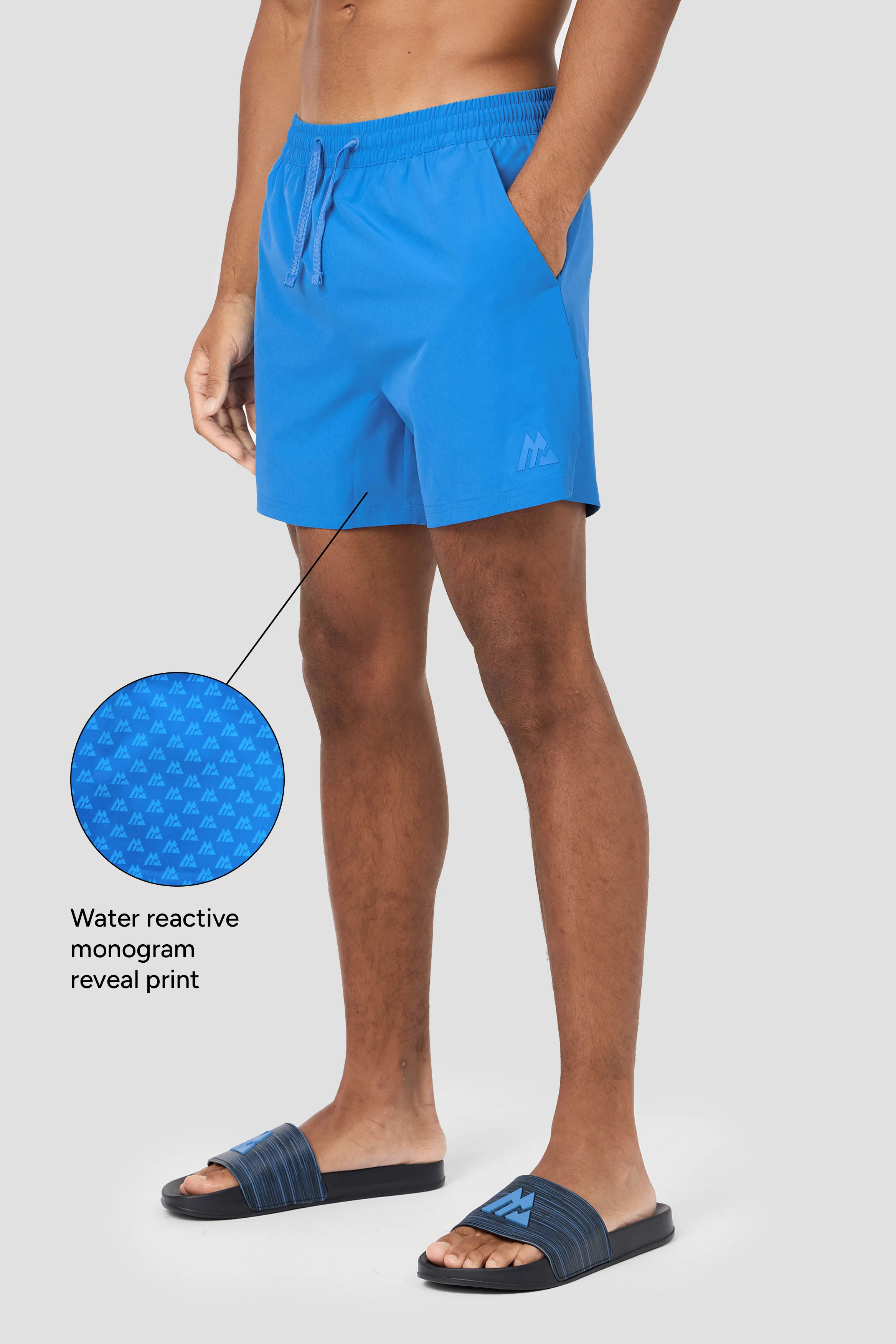 Monogram Swim Short - Celestial Blue