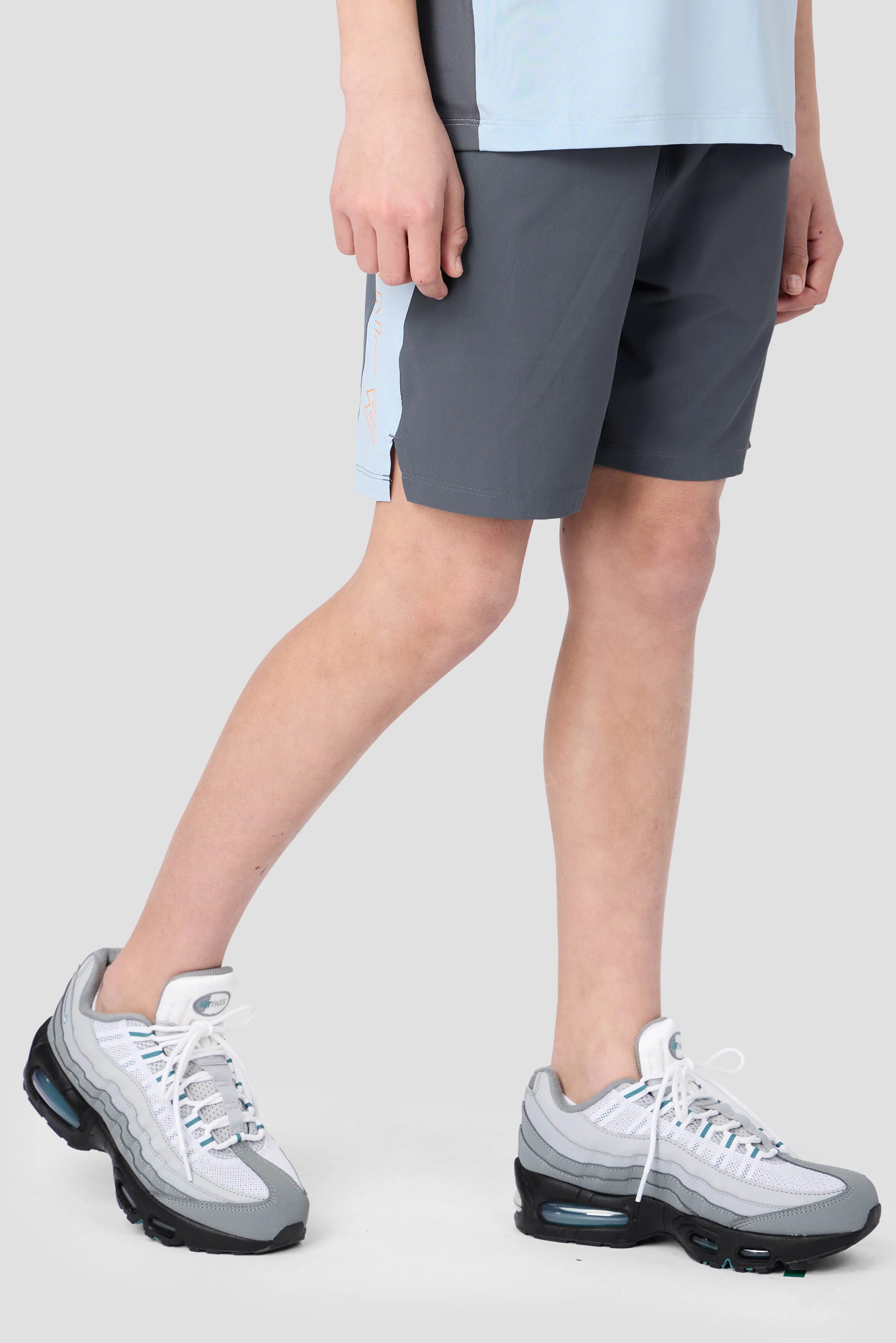 Boys Optic Short - Slate Grey/Summer Mist/Tangerine Glow - Image 2