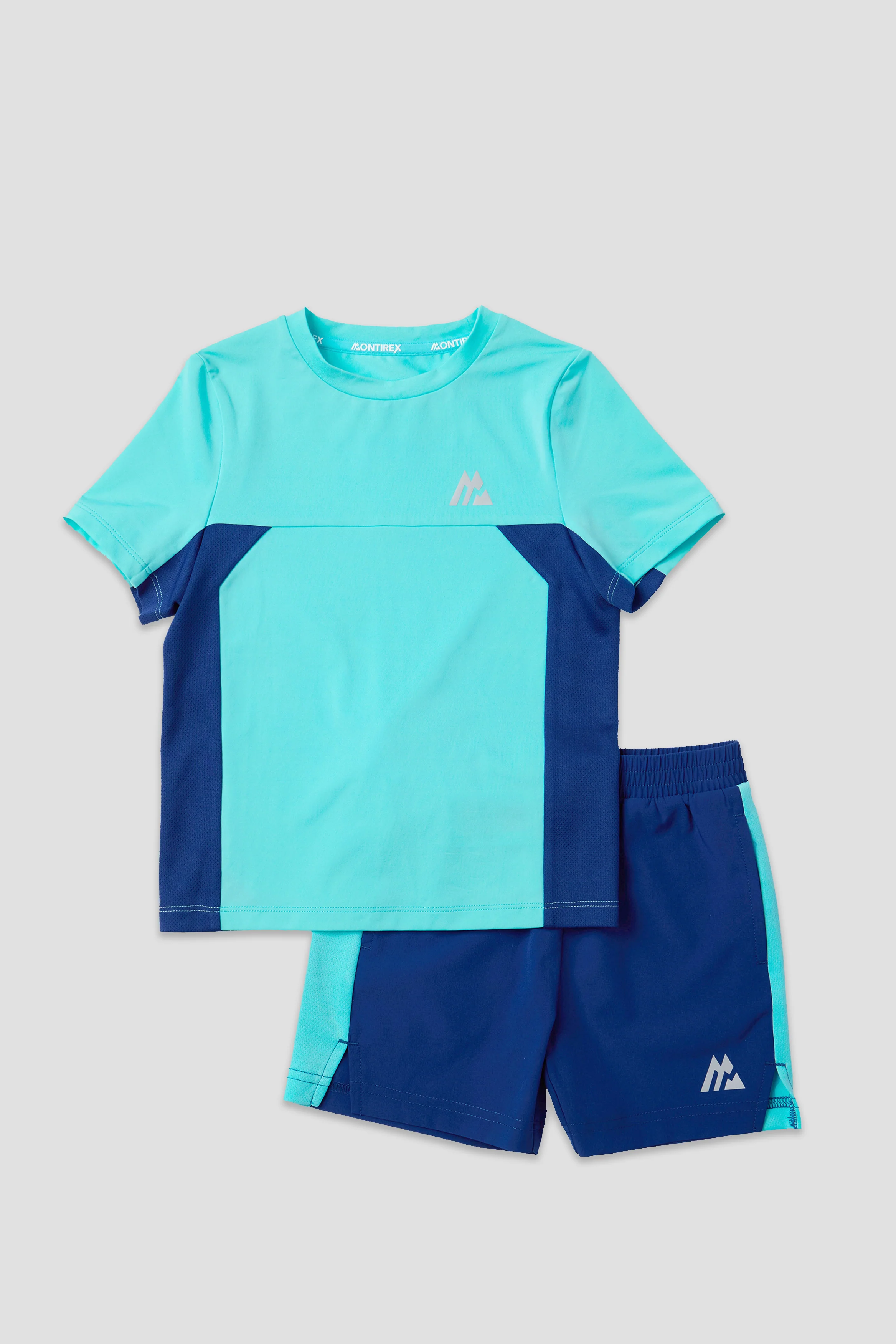 Infant Boy's Peak 2.0 T-Shirt/Short Set - Neon Sky/Marine Blue - Image 4