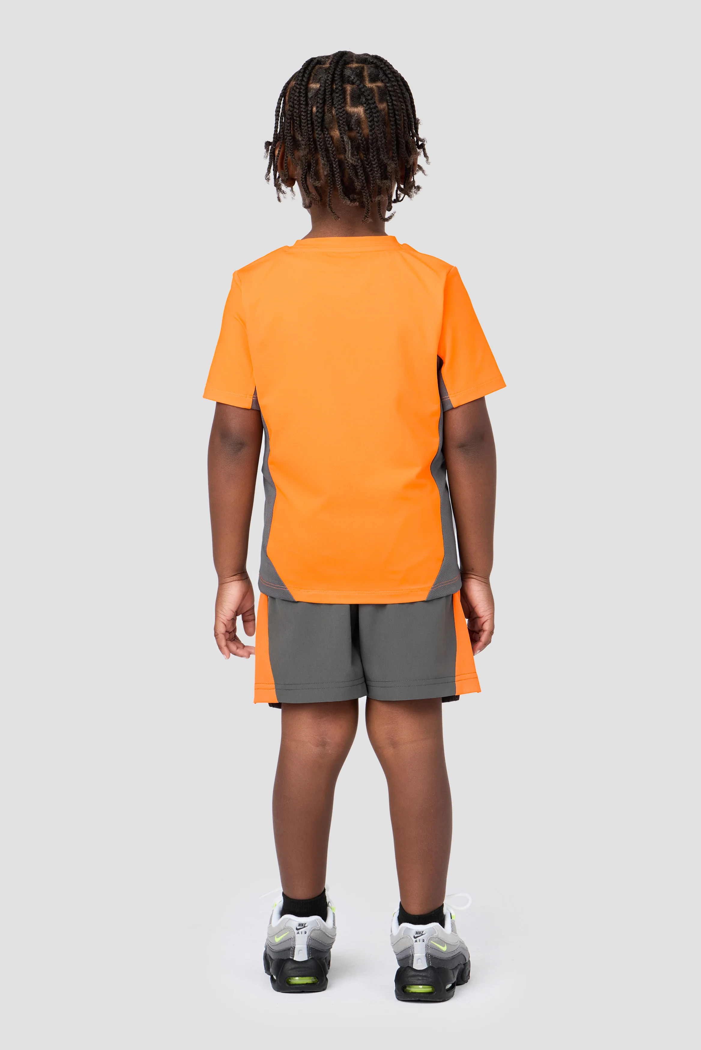Infant Boy's Peak 2.0 T-Shirt/Short Set - Tangerine Glow/Cement Grey - Image 2