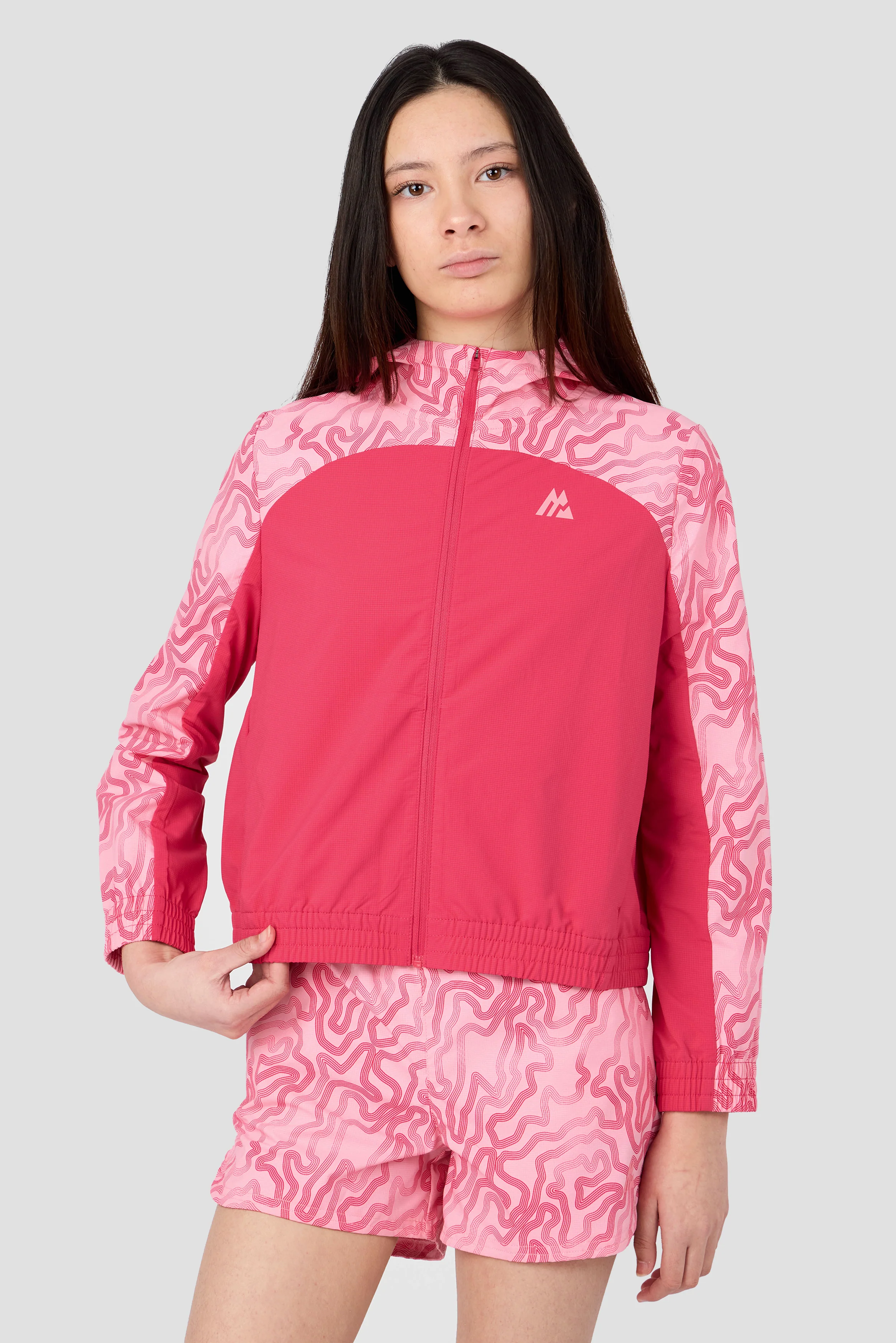 Girls Spin Windbreaker - Bouquet/Sweet Pink