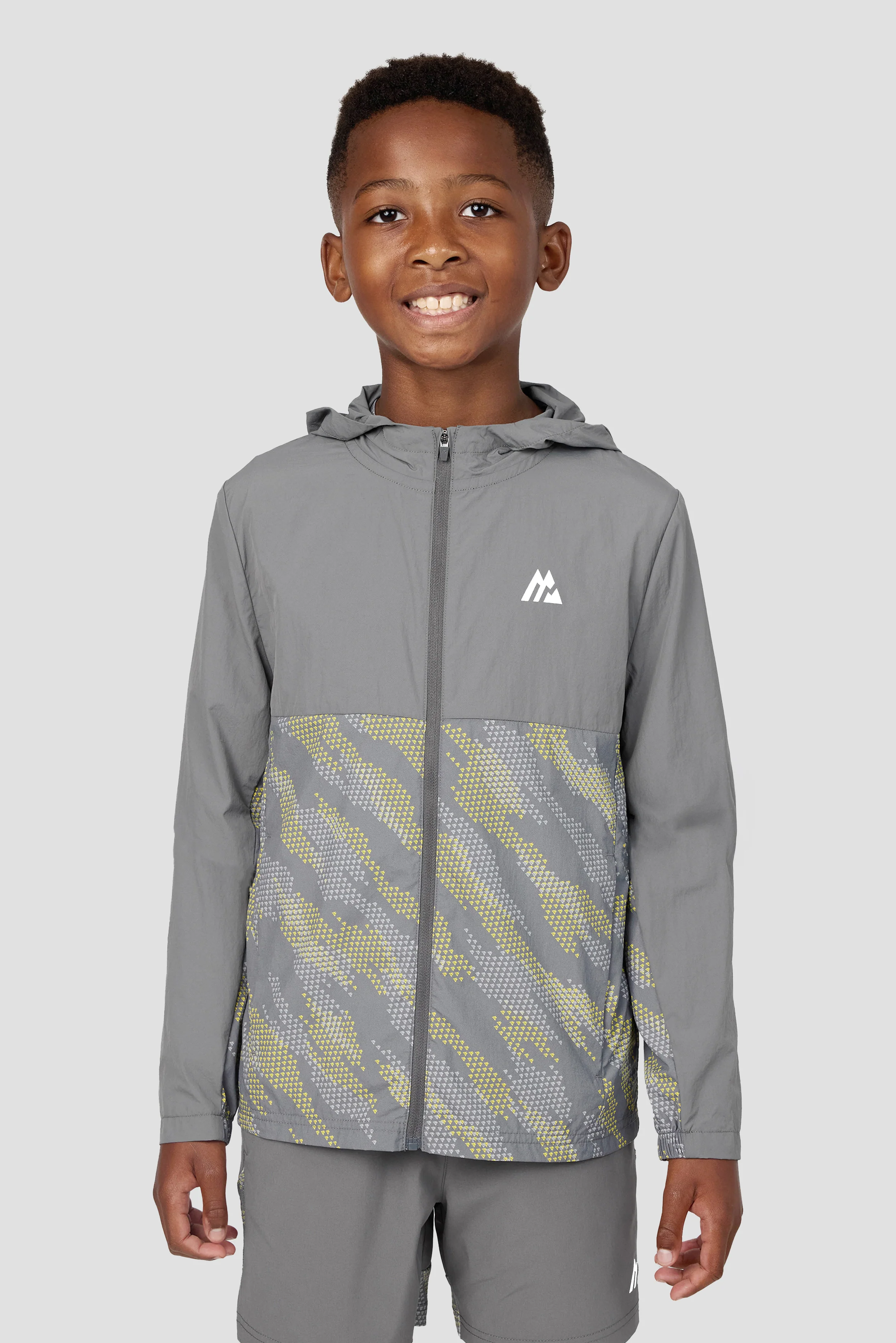 Boys Thera Jacket - Cement Grey/Platinum Grey/OG Neon