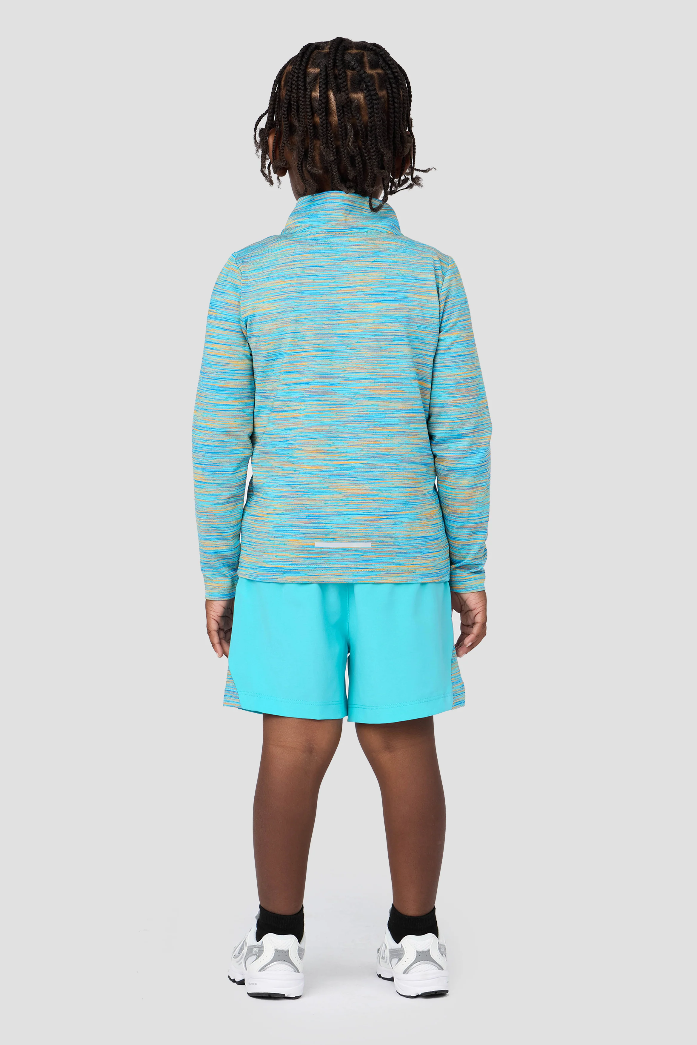 Infant Boy's Trail 1/4 Zip - Neon Sky/Orange - Image 2