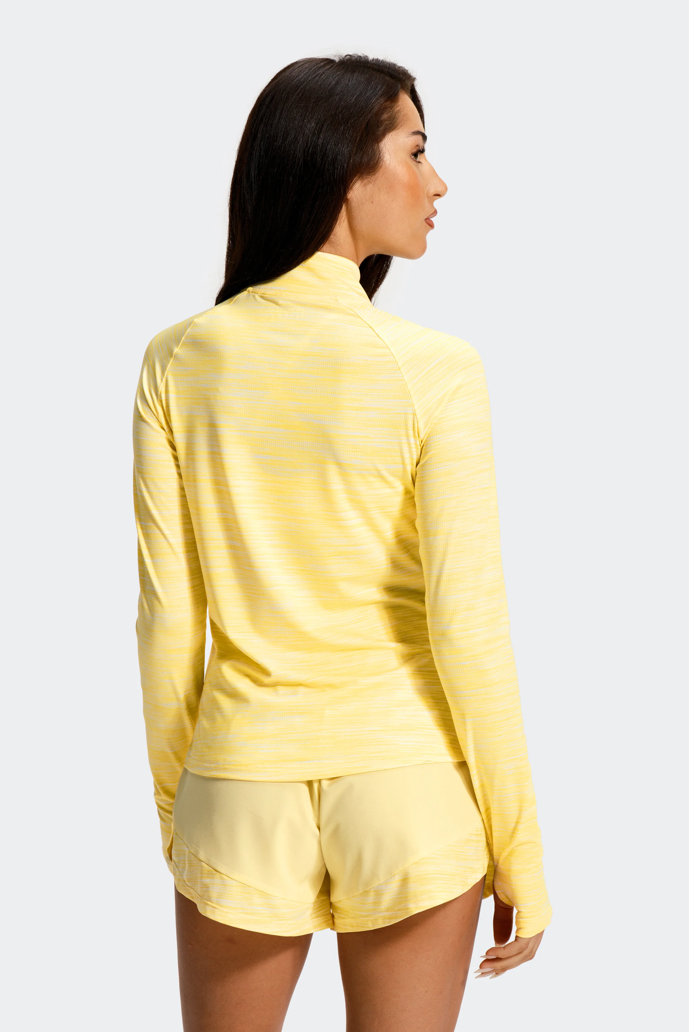 Women's Trail 1/4 Zip - Lemon/White - Image 2