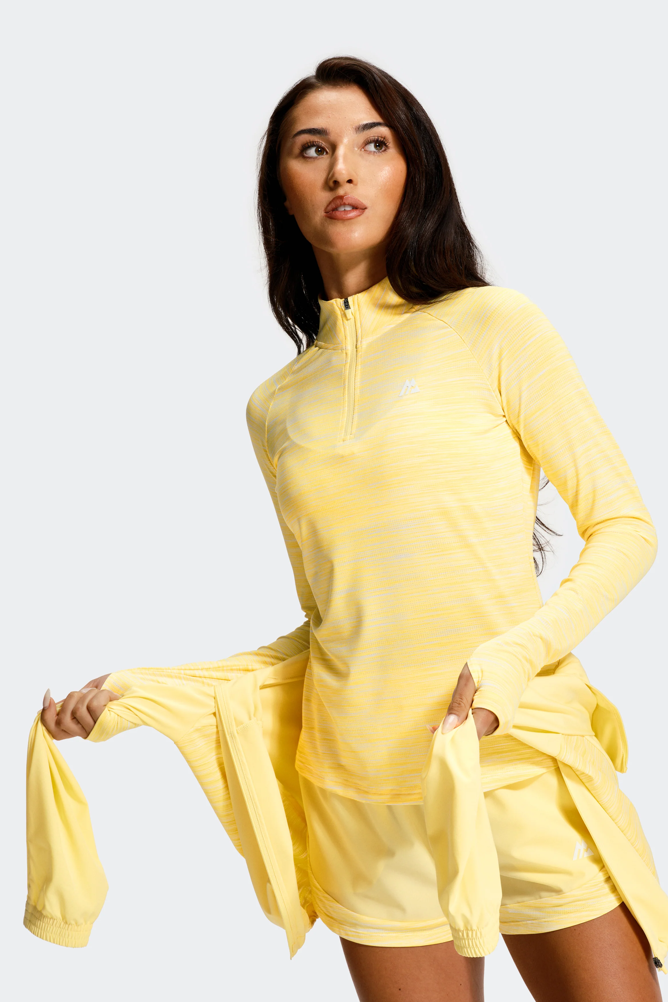 Women's Trail 1/4 Zip - Lemon/White - Image 5