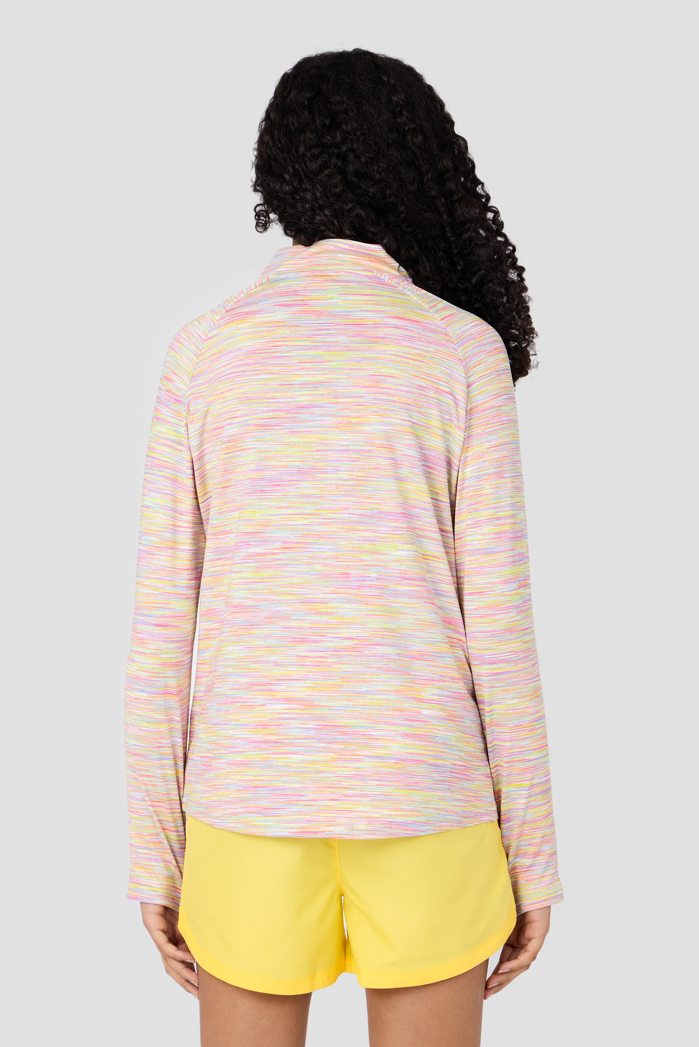 Girls Trail 1/4 Zip - Yellow/Lilac/Pink - Image 2