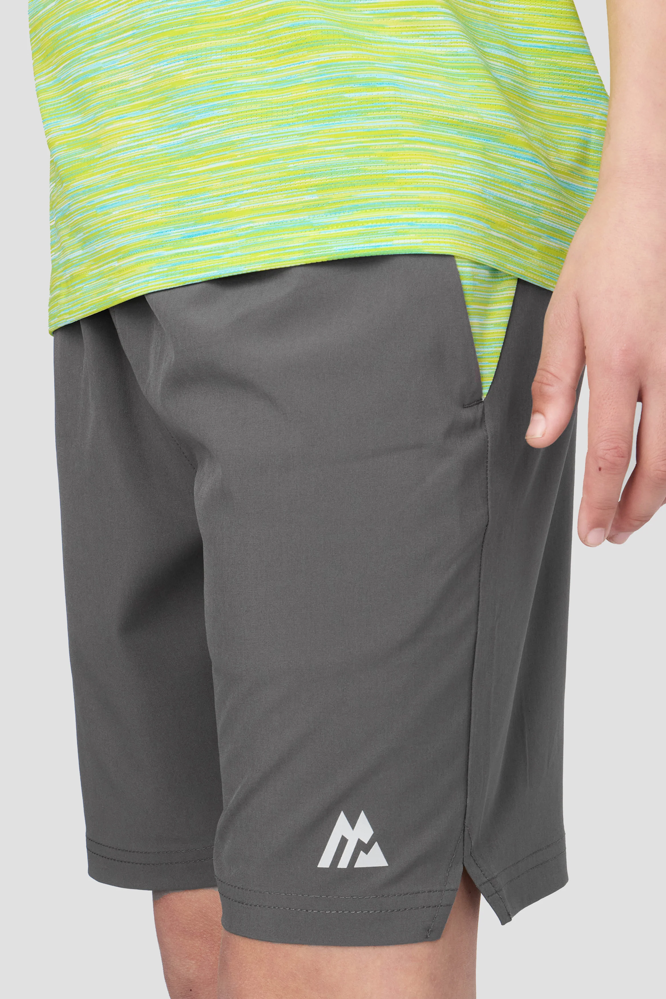 Boys Trail 2.0 Short - Grey/Yellow/Blue/White - Image 5