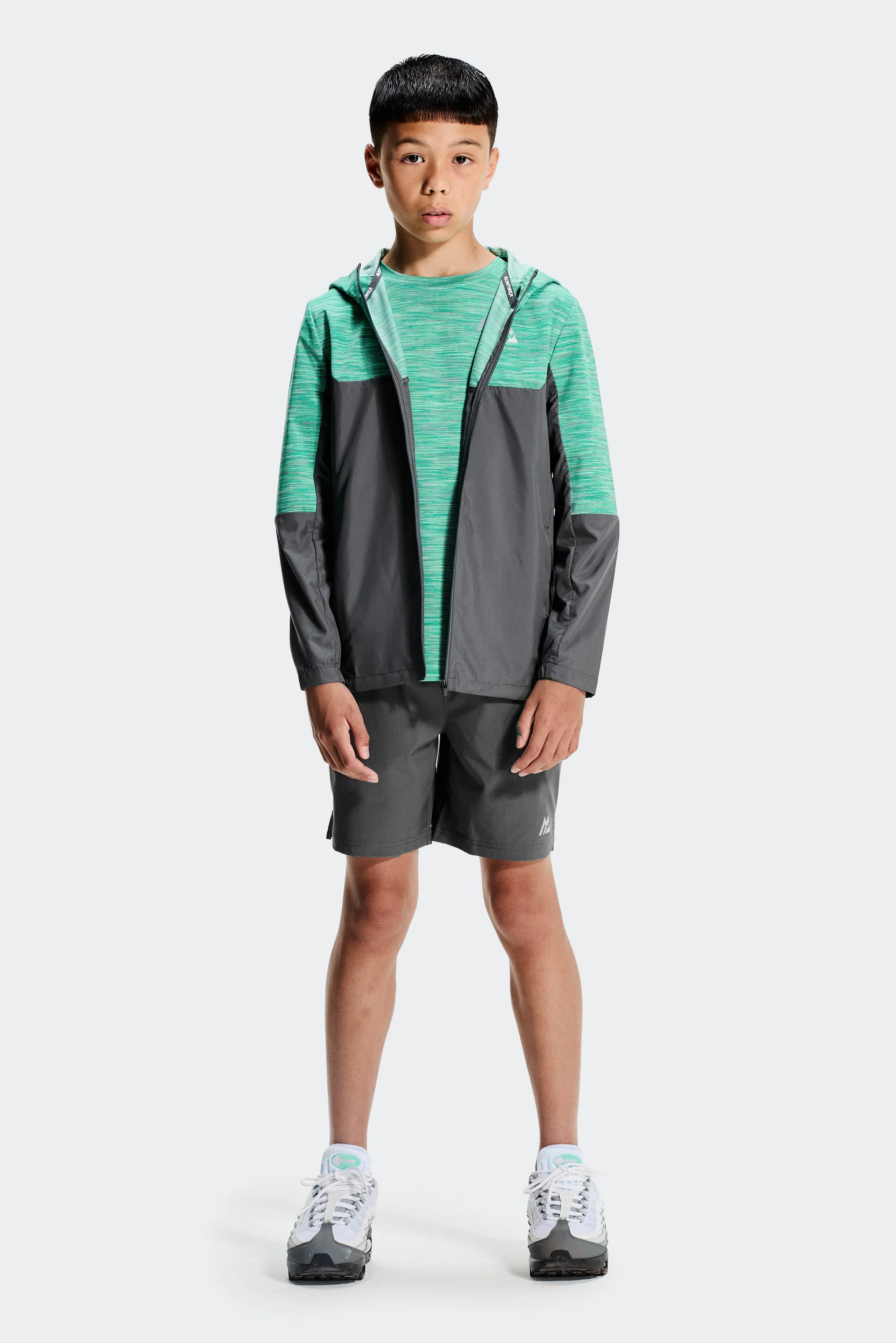 Boys Trail T-Shirt - Grey/Jade - Image 4