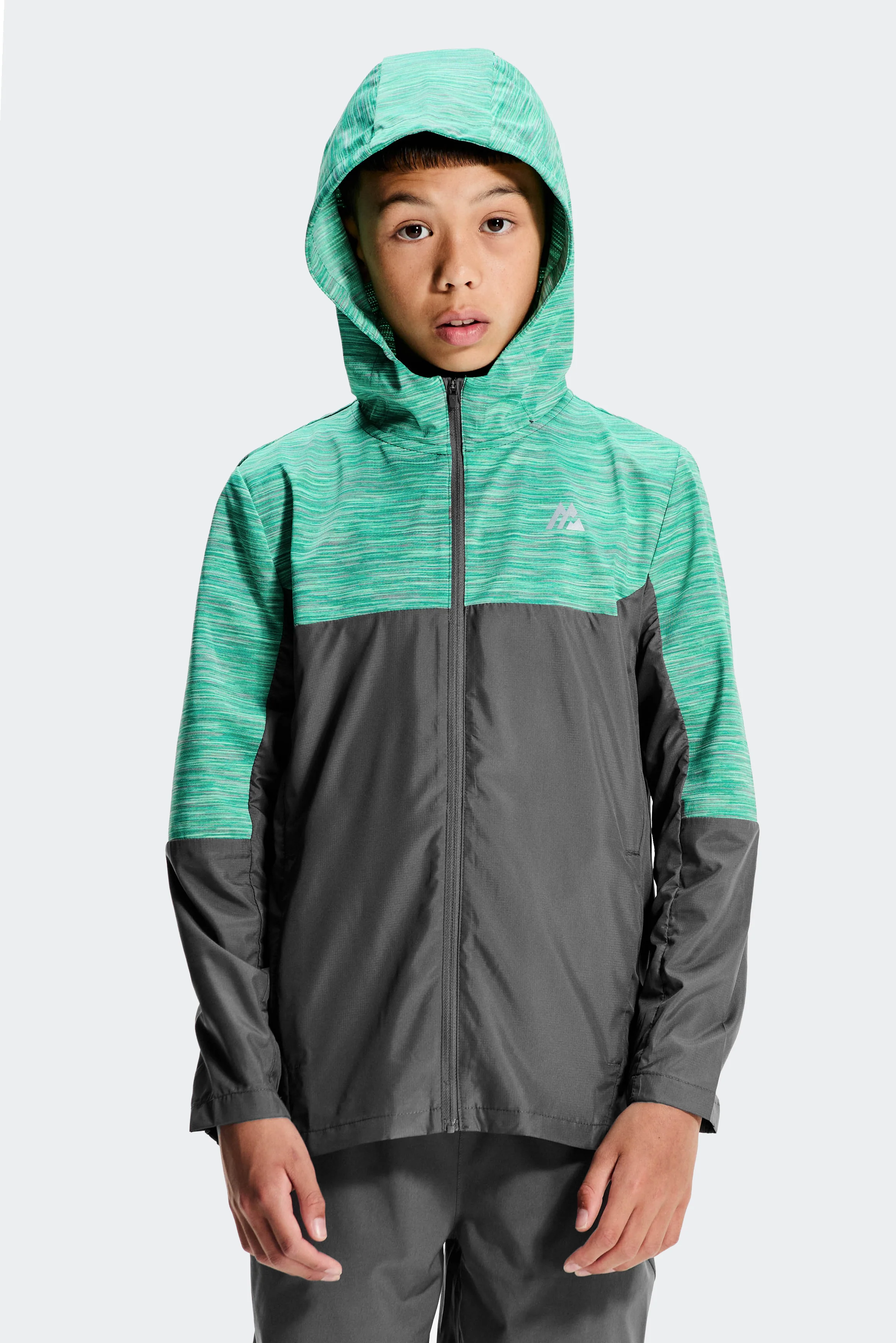 Boys Trail 2.0 Windbreaker - Grey/Jade - Image 5