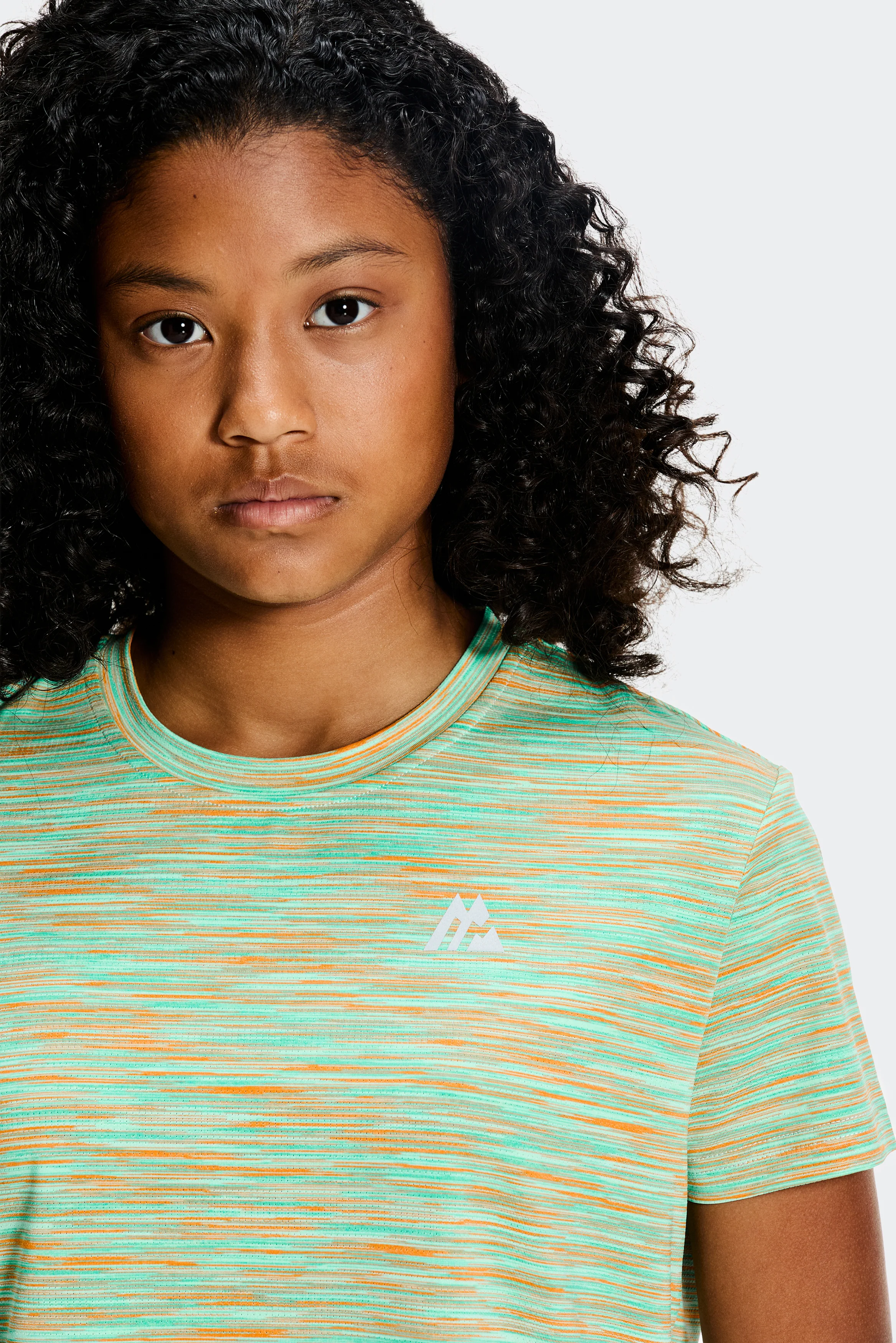 Girls Trail Box T-Shirt - Green/Teal/Peach - Image 3
