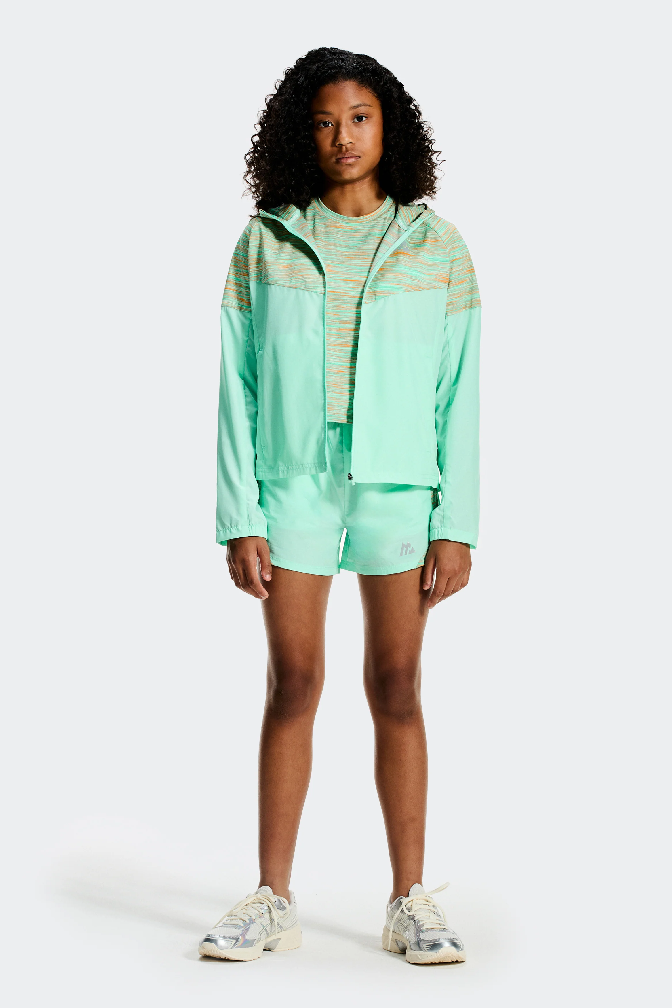Girls Trail Box T-Shirt - Green/Teal/Peach - Image 4