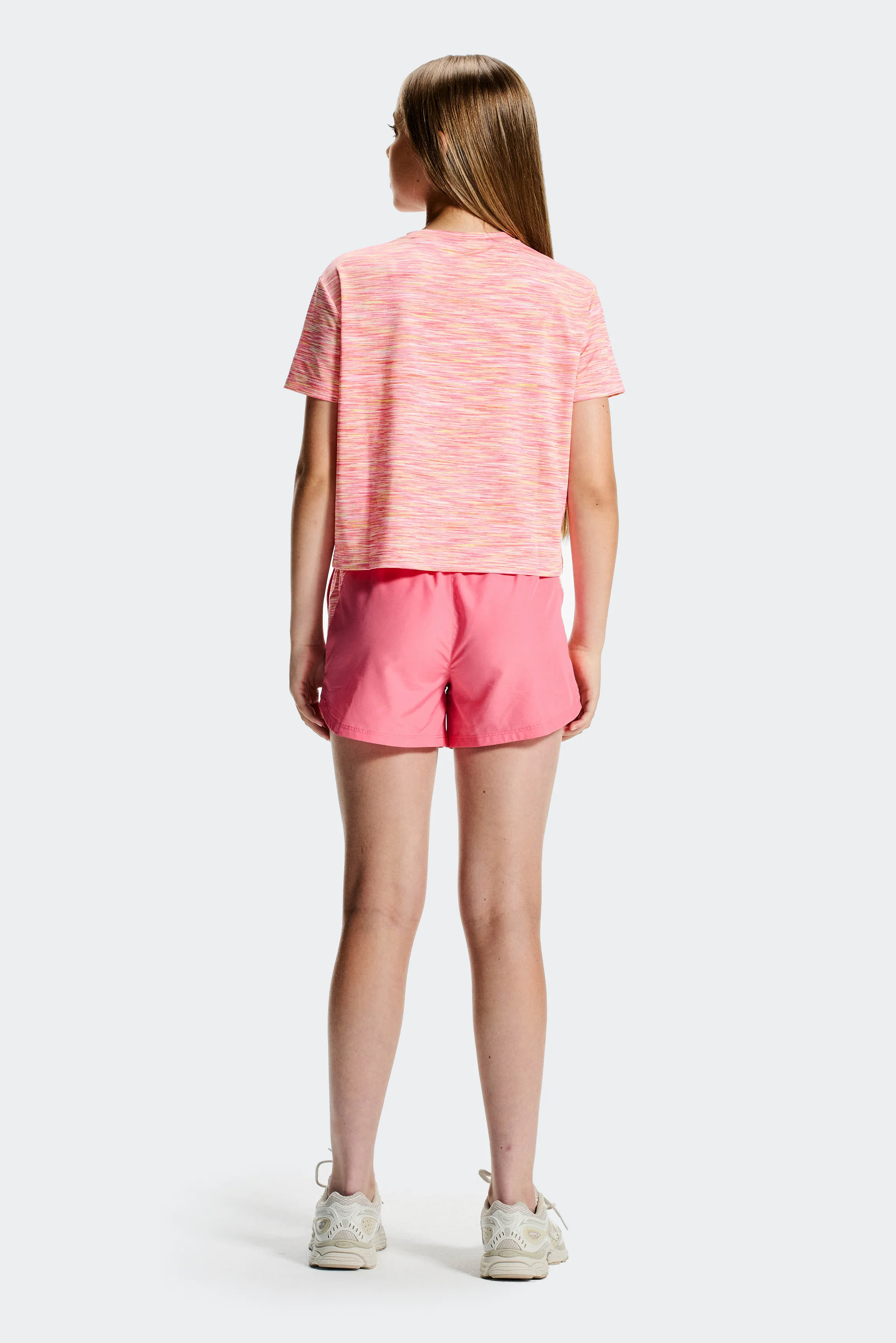 Girls Trail Panel Short - Pink/White/Yellow - Image 4