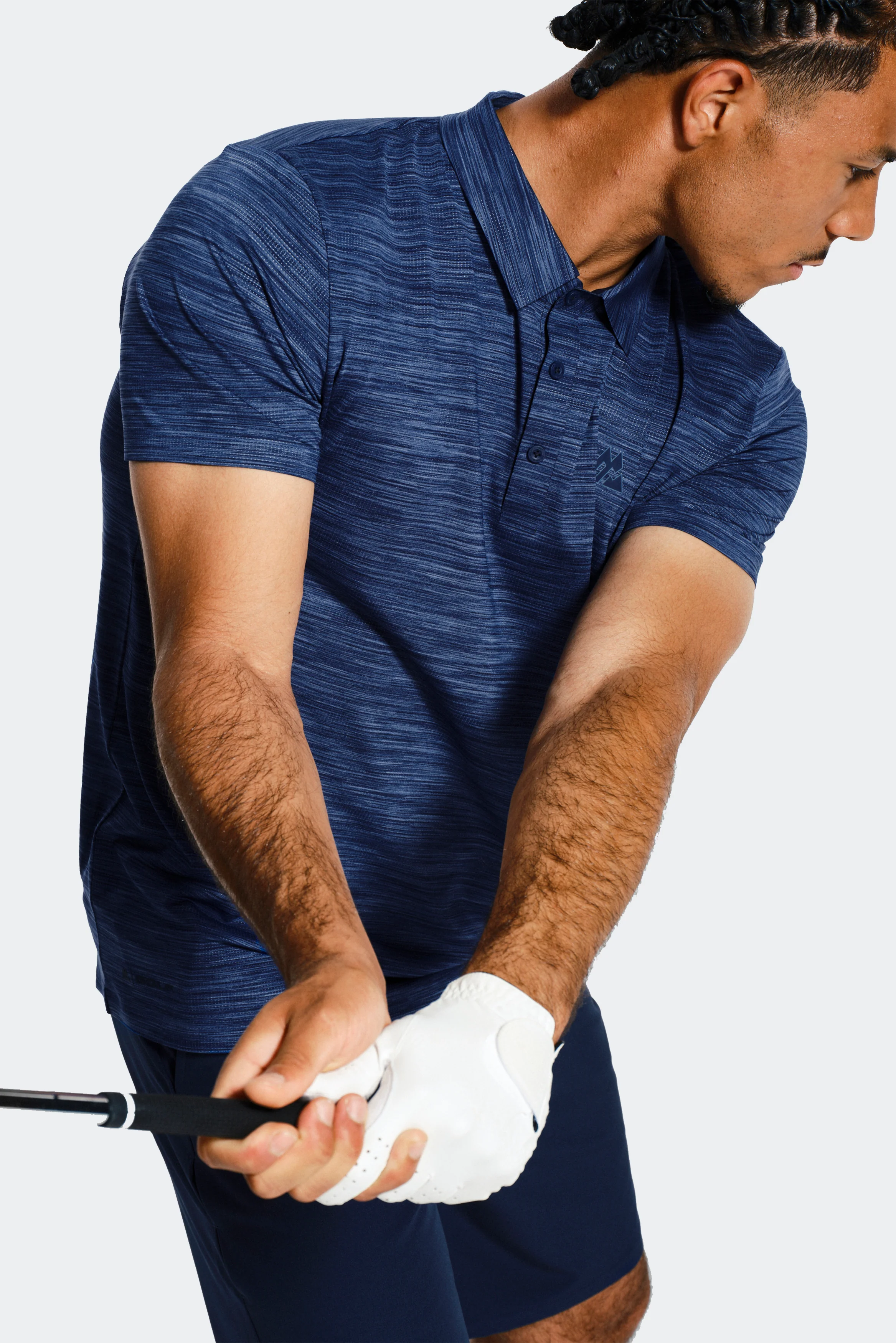Golf Trail Polo - Navy/Blue Multi - Image 6