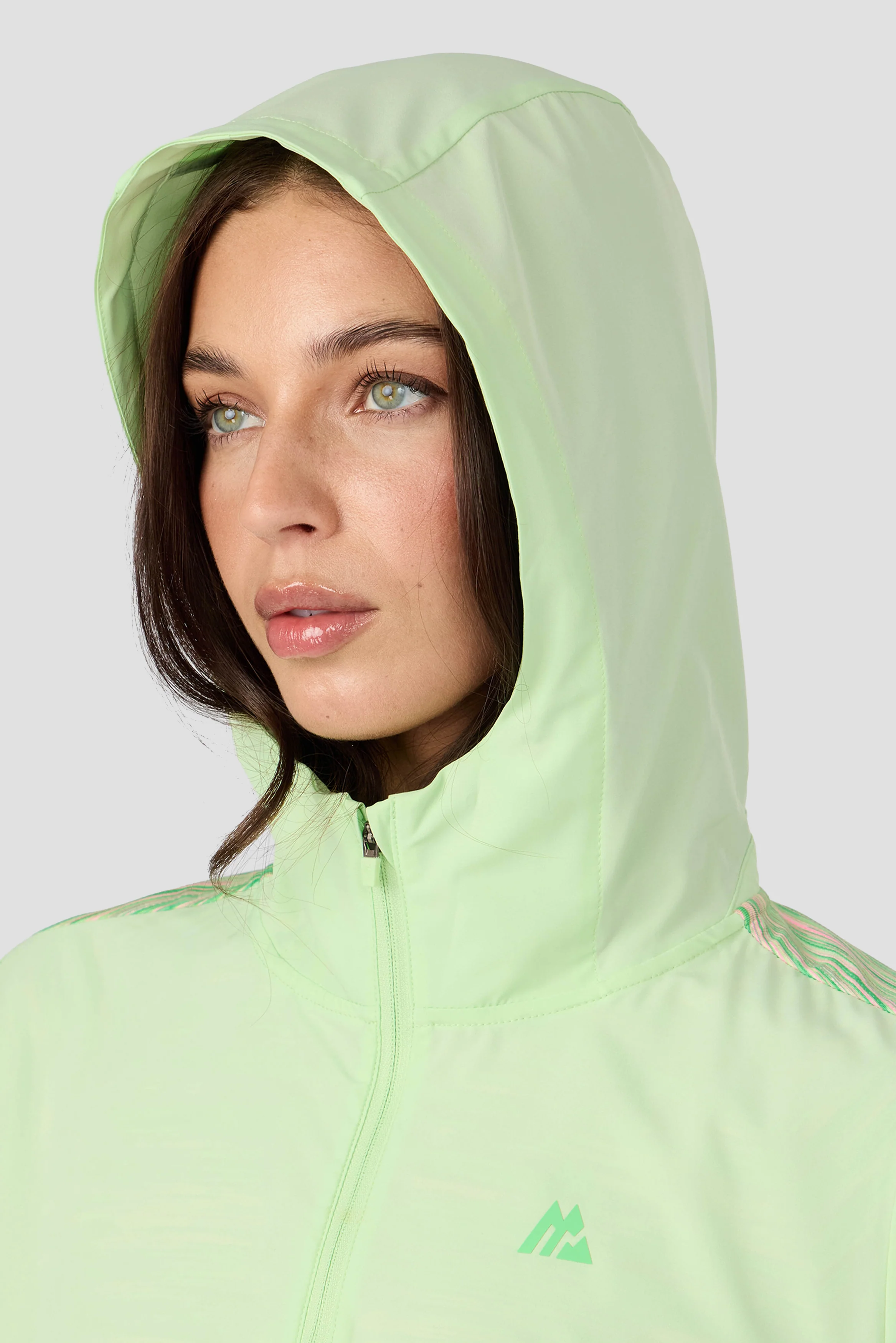 Women's Trail Windbreaker - Green/Pink - Image 6
