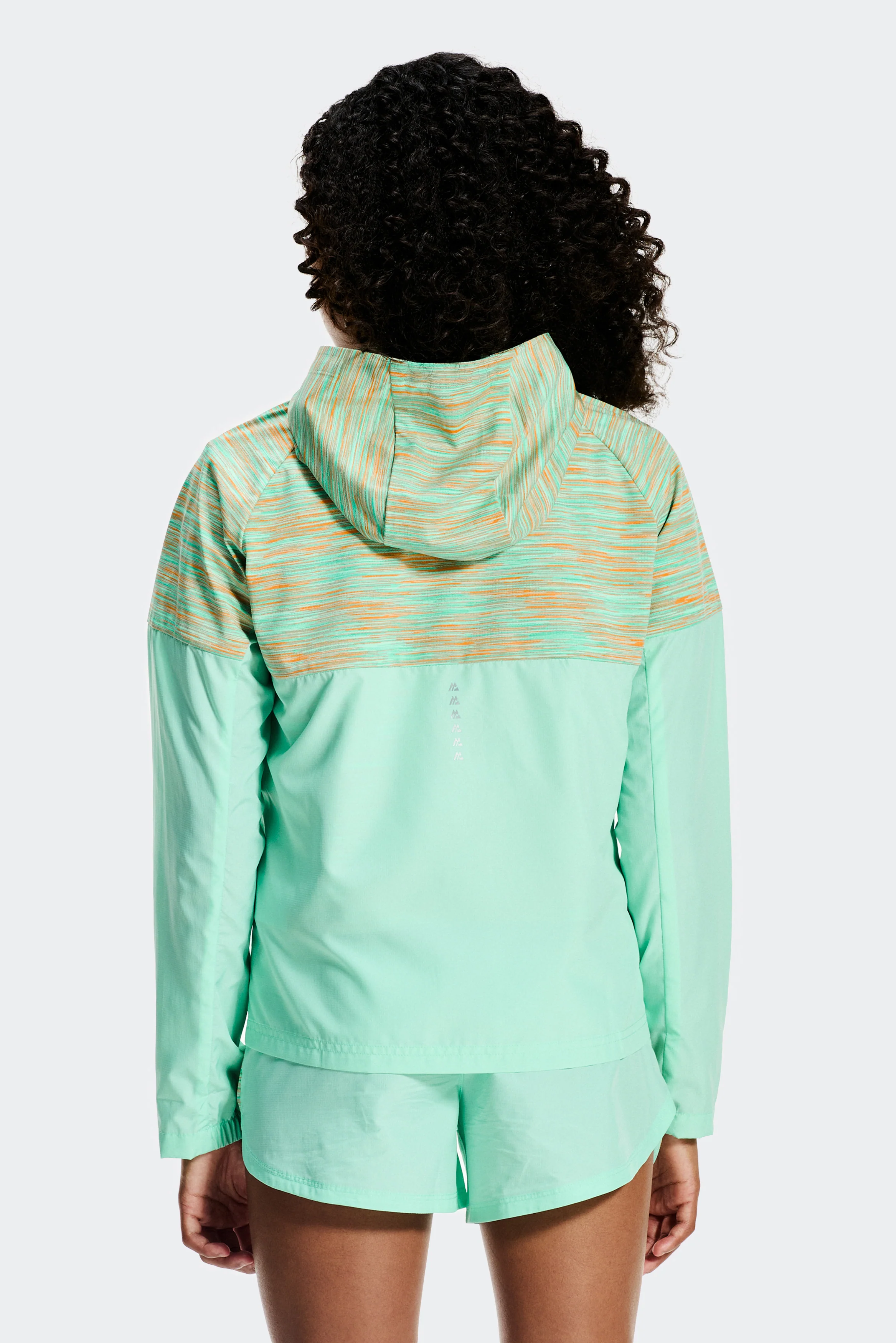 Girls Trail Windbreaker - Green/Teal/Peach - Image 2