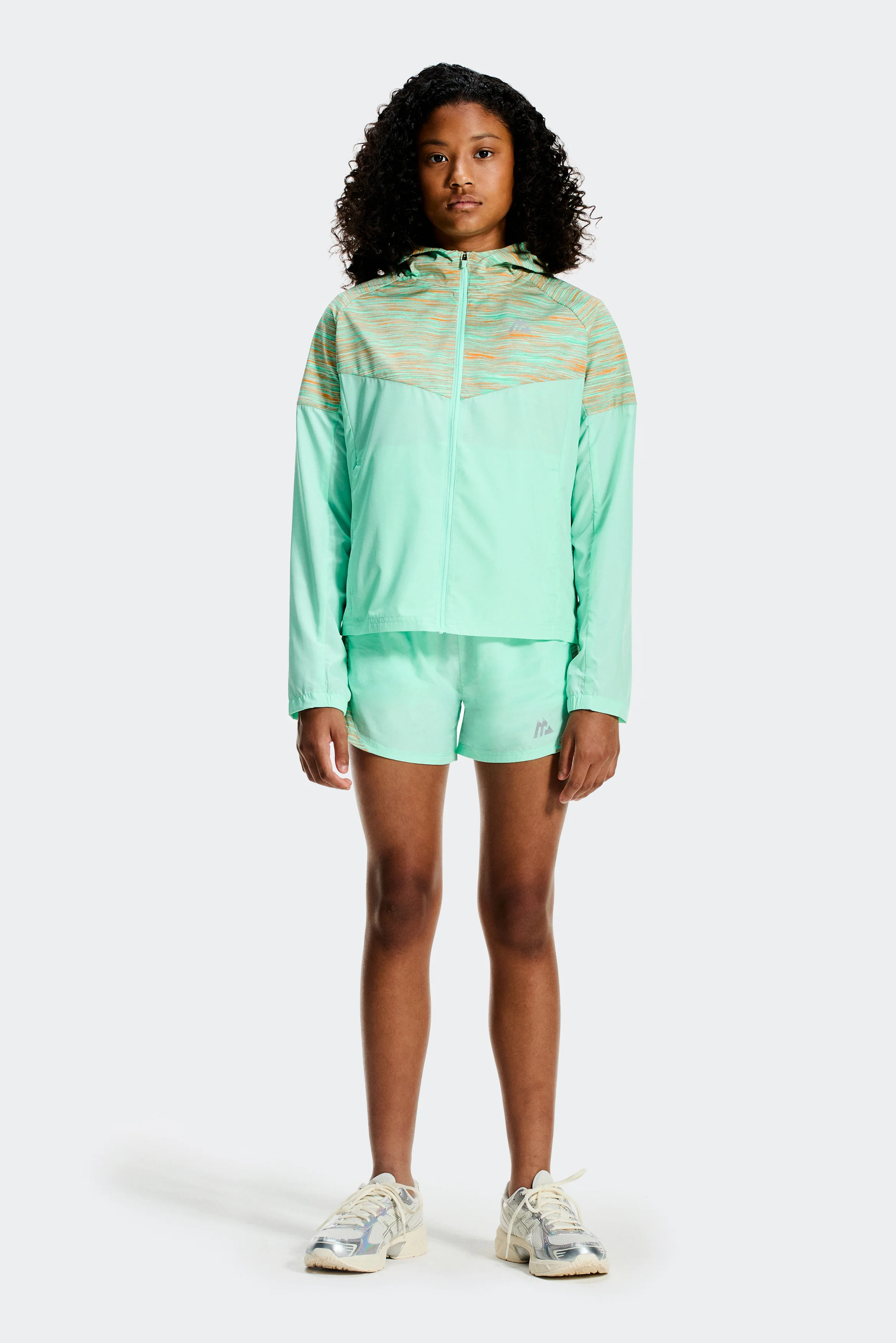 Girls Trail Windbreaker - Green/Teal/Peach - Image 6